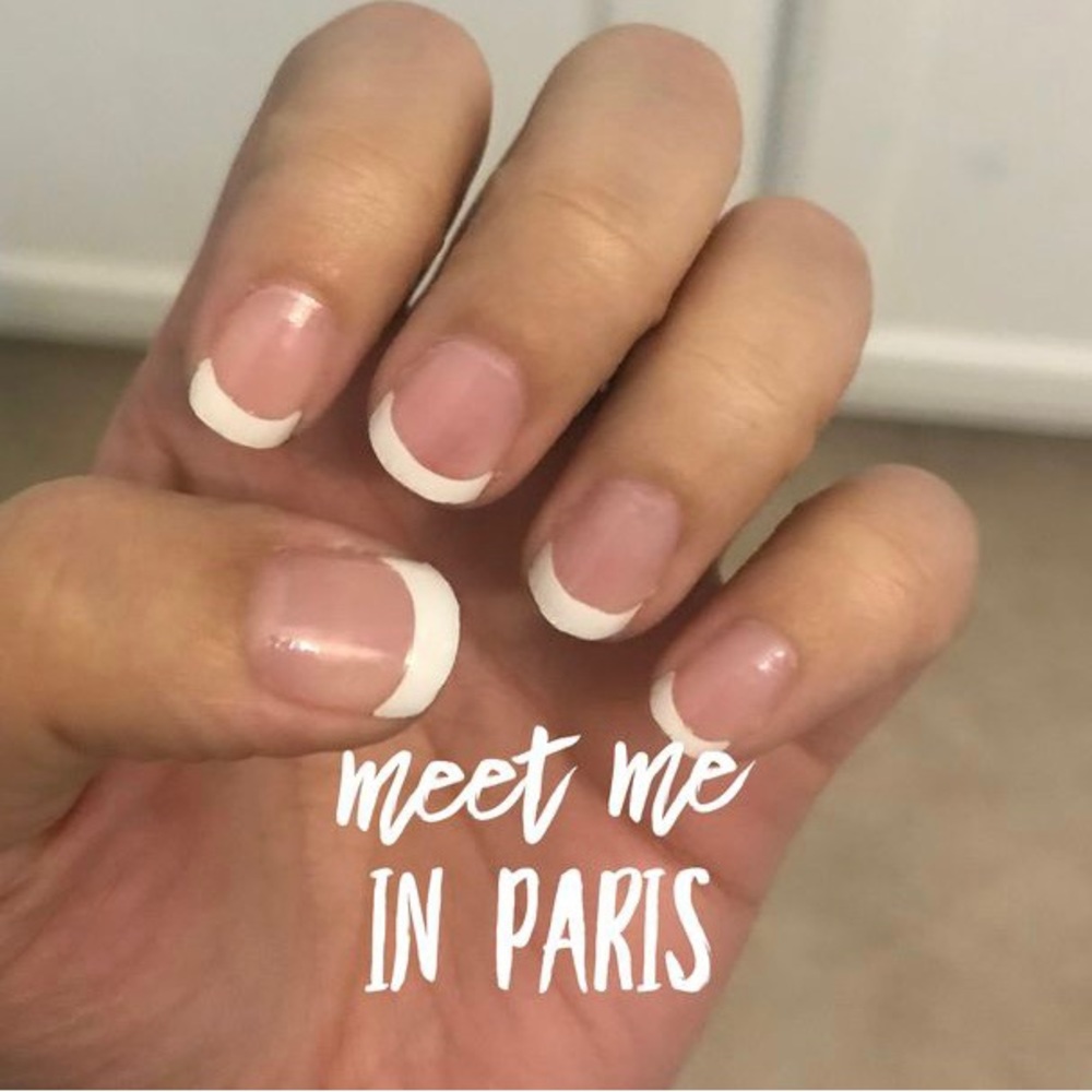Color Street- Meet Me In Paris French Manicure - 100% Real Nail Polish Strips